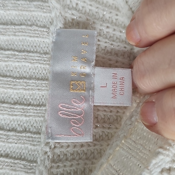 Belle by Kim Gravel Boat Neck Shaker Knit Sweater - Picture 2 of 7